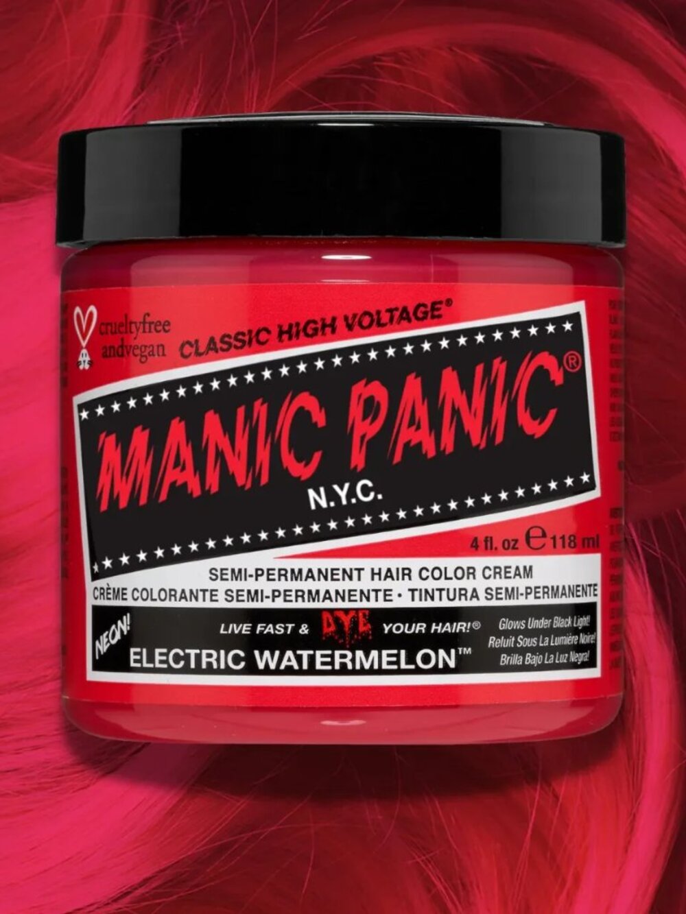 Manic Panic Back Electric Watermelon Classic High Voltage hair dye halloween